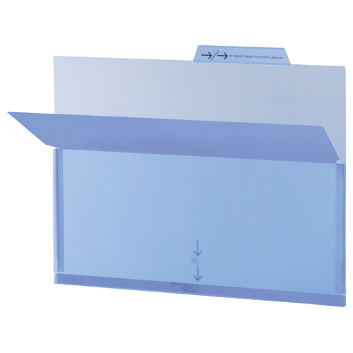 PPﾎﾟｹｯﾄﾎﾙﾀﾞｰ A4 ﾌﾞﾙｰ ﾏﾁ付 1ｾｯﾄ(5冊)画像