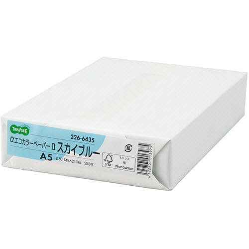 αｴｺｶﾗｰﾍﾟｰﾊﾟｰII A5 ｽｶｲﾌﾞﾙｰ 1冊(500枚)