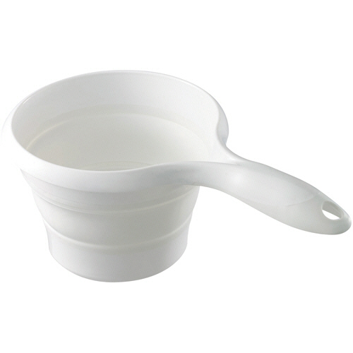 折りたためる ｿﾌﾄ手おけ 1.2L ﾎﾜｲﾄ 1個画像