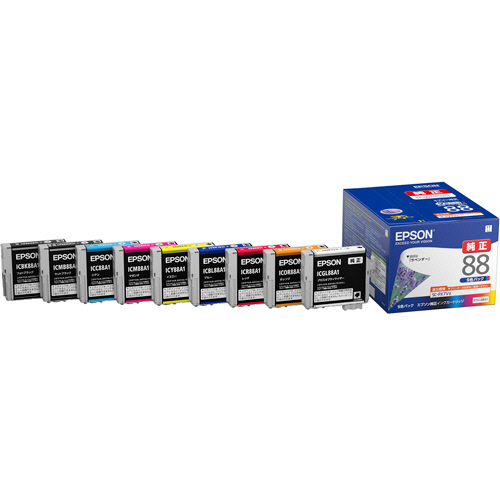 ｲﾝｸｶｰﾄﾘｯｼﾞ 9色ﾊﾟｯｸ IC9CL88A1 1箱(9個:各色1個)画像