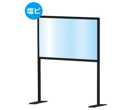 ブラックパーテーションスタンド　450×600　ハイ（塩ビ仕様）画像
