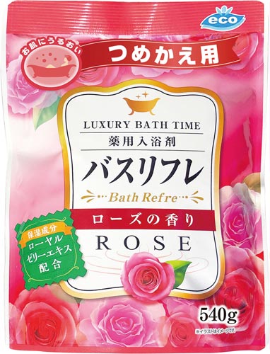 バスリフレ薬用入浴剤つめかえ用ローズの香り５４０ｇ画像