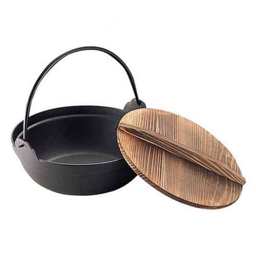 いろり鍋 囲炉裏鍋 S鉄鍋 21cm 木蓋付き IH対応