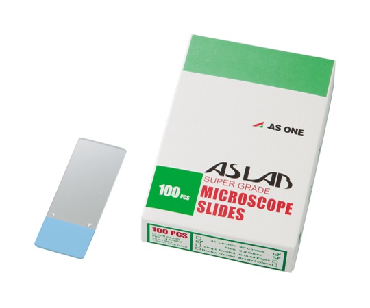 アズラボ　スライドガラス（ソーダ）　100枚入　10128105P　ブルー画像