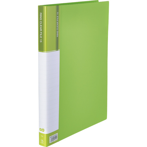 PPｸﾘﾔｰﾌｧｲﾙ(差替式)A4ﾀﾃ30穴 15ﾎﾟｹｯﾄ付属 背幅25mm ﾗｲﾄｸﾞﾘｰﾝ 1ｾｯﾄ(10冊)画像