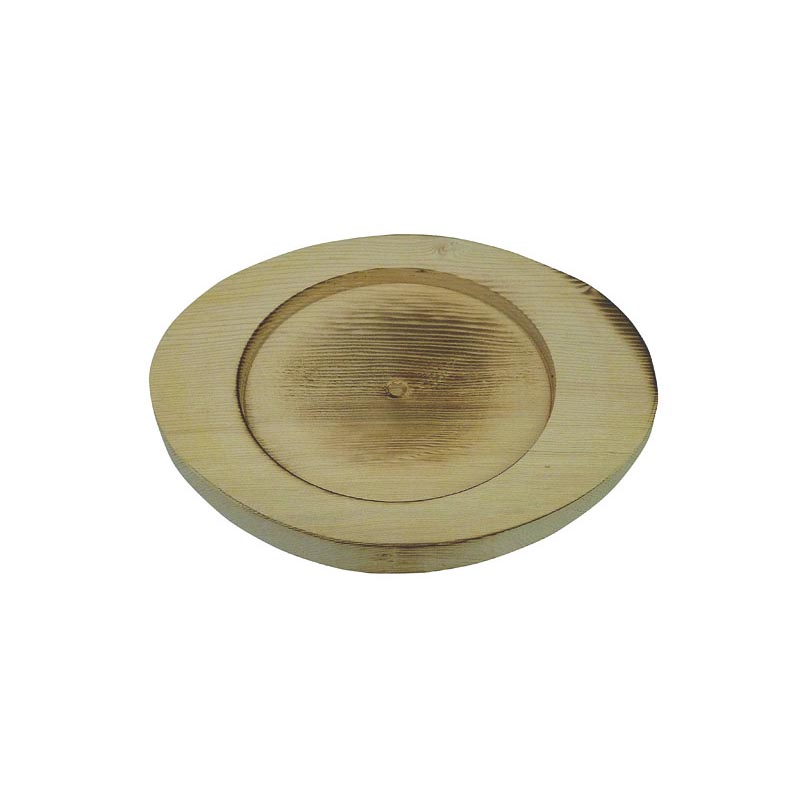 テーブル用品 木製受け皿(焼目) MU-02 18～20cm用