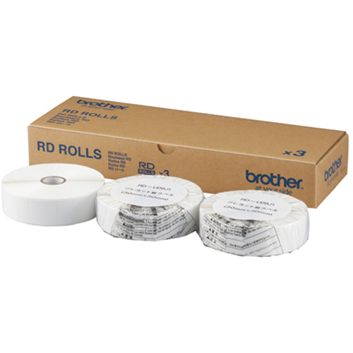 RDﾛｰﾙ ﾌﾟﾚｶｯﾄ紙ﾗﾍﾞﾙ ﾗﾍﾞﾙｻｲｽﾞ30×30mm 2167枚/ﾛｰﾙ 1箱(3ﾛｰﾙ)画像