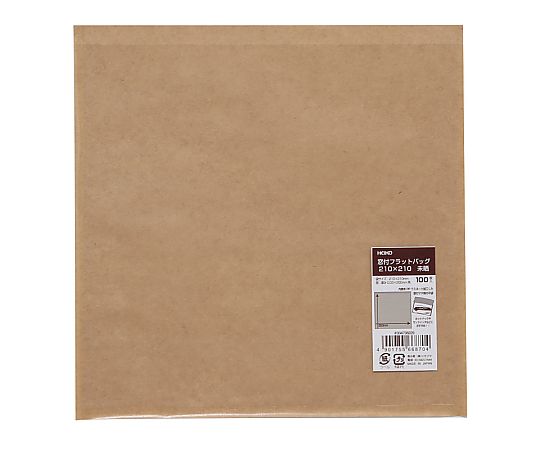 食品袋 窓付フラットバッグ 210×210 未晒 100枚入画像