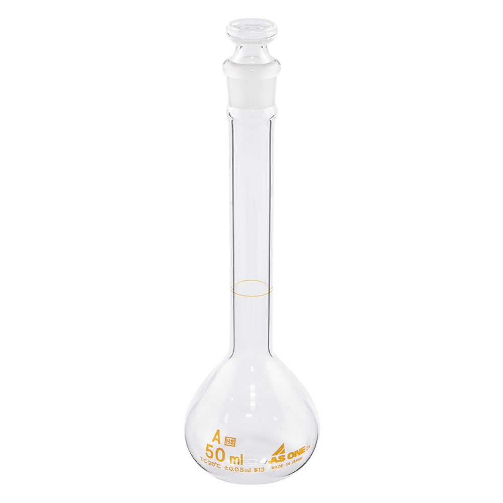 高精度メスフラスコ　白　50mL画像