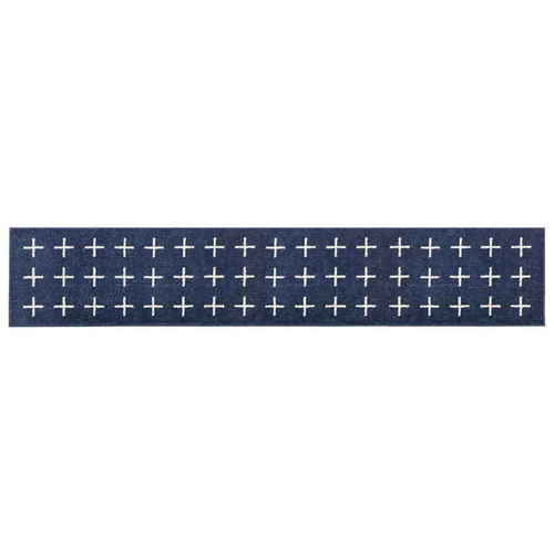 ナチュラルキッチンマット 45x252 ネイビー画像