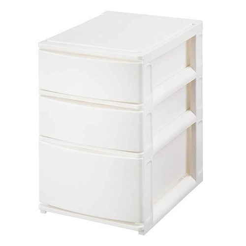 収納ケース 引き出し 幅19.5×奥行26.5×高さ30.5cm A5 浅2深1段 ホワイト画像