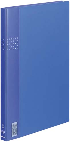 レターファイルＥＸ　Ａ４縦１２ｍｍとじ　青　１０冊