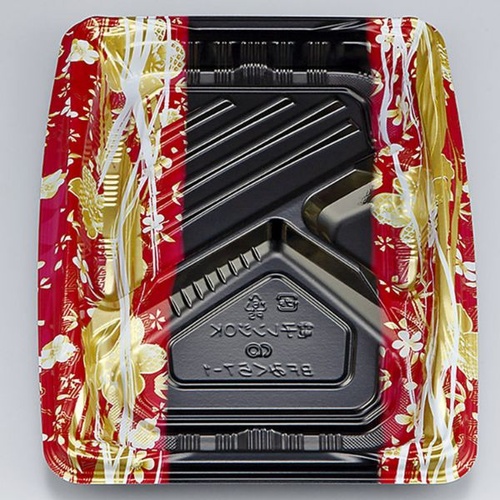 シーピー化成 弁当容器 BFみくら7-1 春菜赤 本体画像