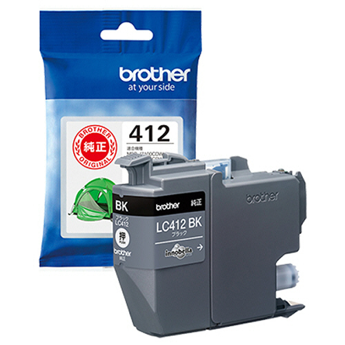 ｲﾝｸｶｰﾄﾘｯｼﾞ ﾌﾞﾗｯｸ LC412BK 1個画像