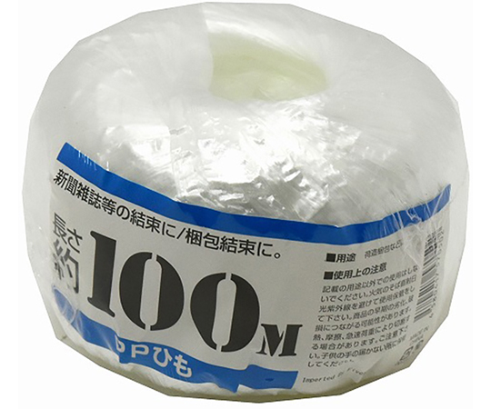 PP玉巻ひも　100m　白画像
