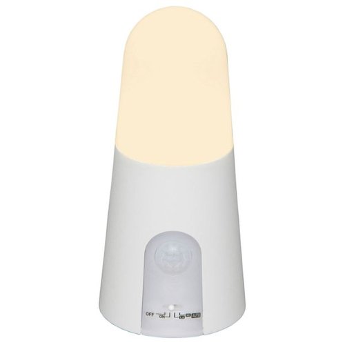 IRIS 乾電池式LED屋内センサーライト ホワイト スタンドタイプ 電球色 アイリスオーヤマ画像