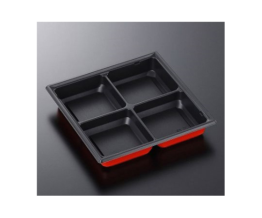 弁当容器 CT千歳 K18M BK-赤 身 600枚画像