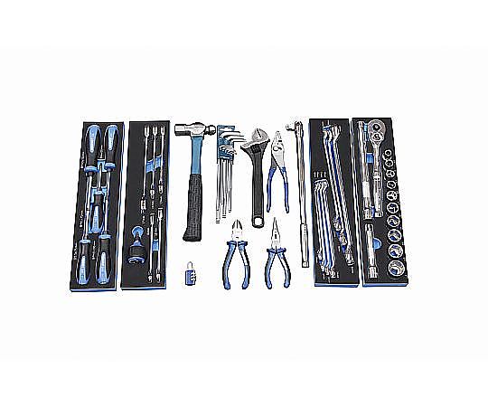 [45個組] 工具セット 様々な工具が整然と並べられた状態