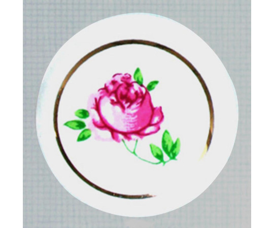 セラミックつまみ　32mm　白花95 白の陶製つまみが中央にデザインされた拡大画像
