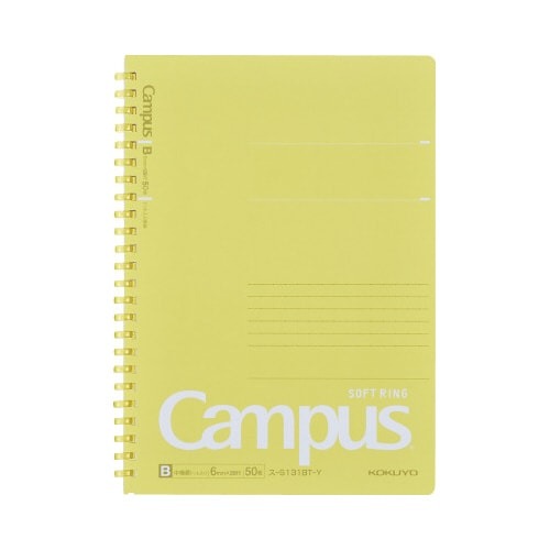 キャンパスソフトリング（ドット罫）Ａ５　黄画像