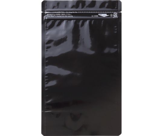 「ラミジップ」　アルミカラースタンドタイプ　黒　200×140+41　（50枚入）画像