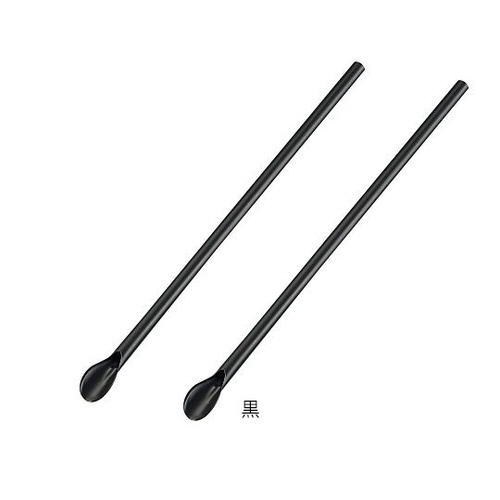 スプーンストロー（ディスポタイプ）　黒　５００本入画像