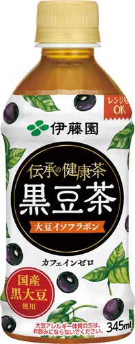 伝承の健康茶　黒豆茶（レンジ対応）３４５ｍｌ２４本画像