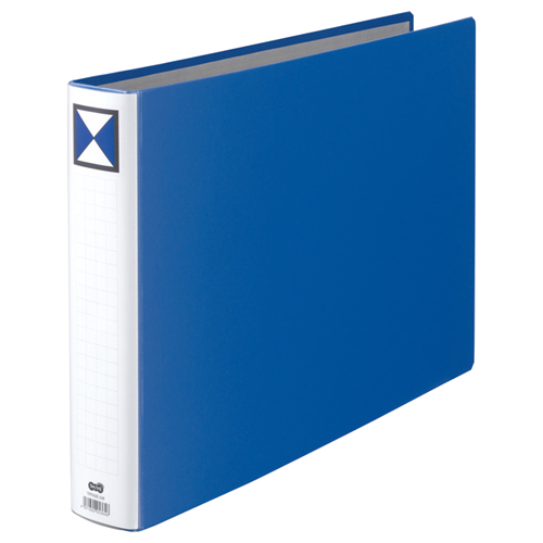 両開きﾊﾟｲﾌﾟ式ﾌｧｲﾙ A3ﾖｺ 500枚収容 50mmとじ 背幅66mm 青 1ｾｯﾄ(30冊)画像