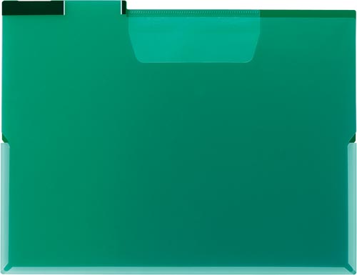 ＦＶ　フォルダー（透明）Ａ４ヨコ　緑　５枚画像