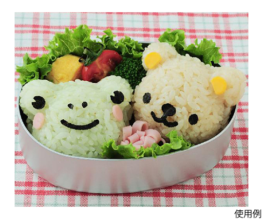 nicoキッチン くまさんとなかまたちおにぎりセット キャラクターおにぎりが整然と並び、様々な表情が見える状態