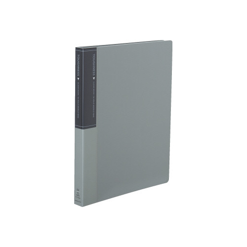 クリヤーブック　タフネス　ミドルリングＡ４　灰画像