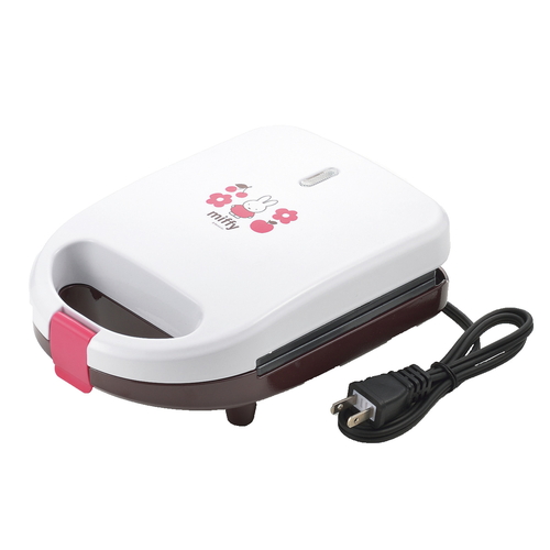 耳まで焼けるホットサンドメーカー　ミッフィー　調理家電画像