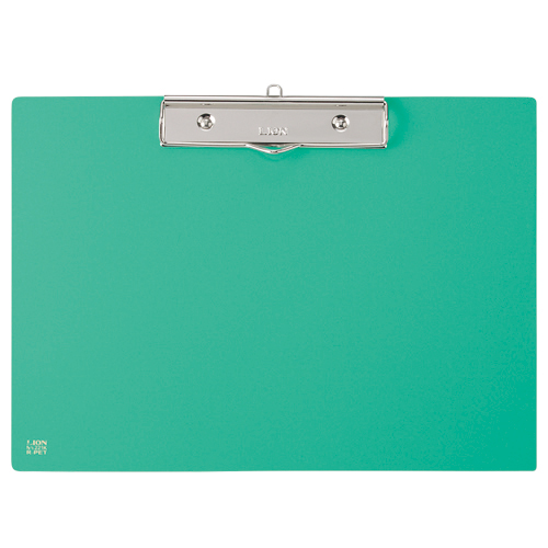 PETｶﾗｰ用箋挟 A4ﾖｺ ｸﾞﾘｰﾝ 1枚画像