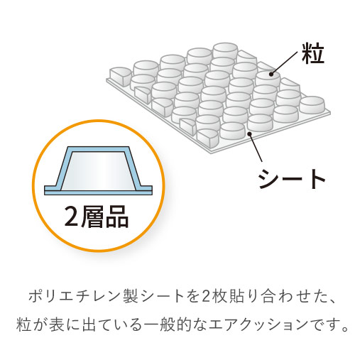 お皿などの丸型商品に便利！30cm角のエアクッション袋