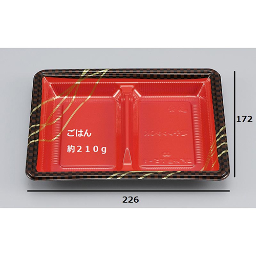 シーピー化成 弁当容器 BF弁当75-1 市松 本体 発泡画像