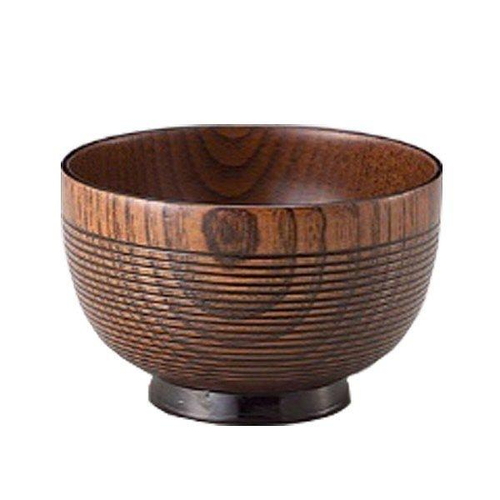 汁椀 木製 500ml 大 千筋大盛椀 漆 天然木 食器画像