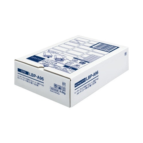 モノクロレーザー用ラベル２７面バーコード用５００枚画像