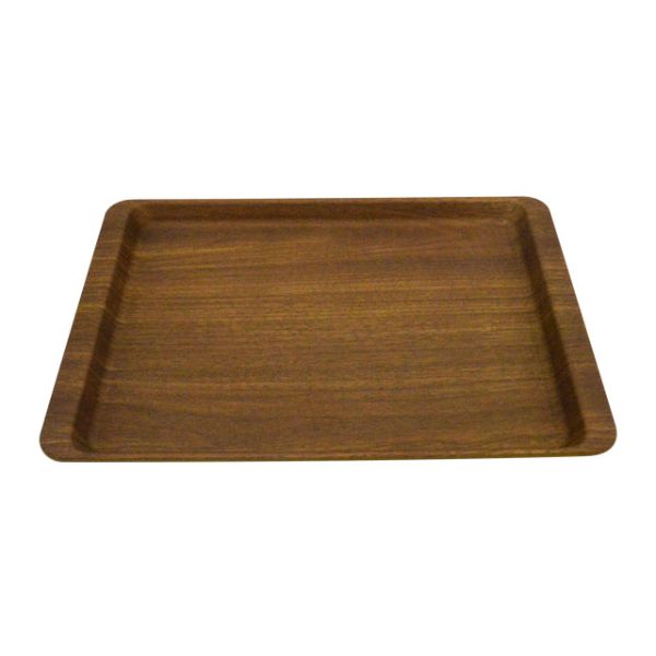 お盆 長角盆330×231 濃木目 ノンスリップ マイン画像