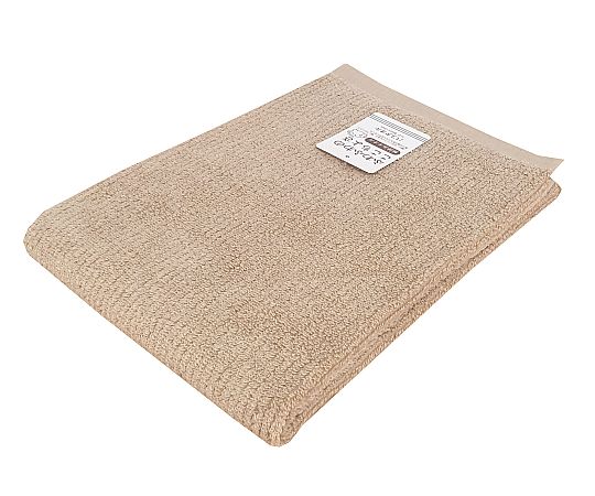 バスタオル 無撚糸リブカラー 60×120cm BEIGE 1セット（10枚入）画像