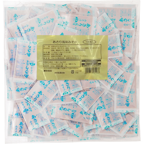 業務用 生みそ汁 あさり風味 1ｾｯﾄ(600食:100食×6ﾊﾟｯｸ)画像