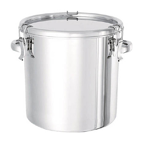 ｽﾃﾝﾚｽﾀﾝｸ ﾃｰﾊﾟｰ付ｷｬｯﾁｸﾘｯﾌﾟ式密閉ﾀﾝｸ(ﾌﾀ付) 100L 1個