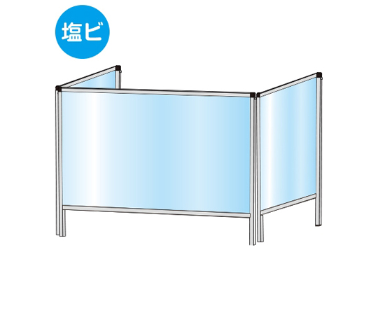パーテーションスタンド　三面　600×900mm　（塩ビ仕様）画像