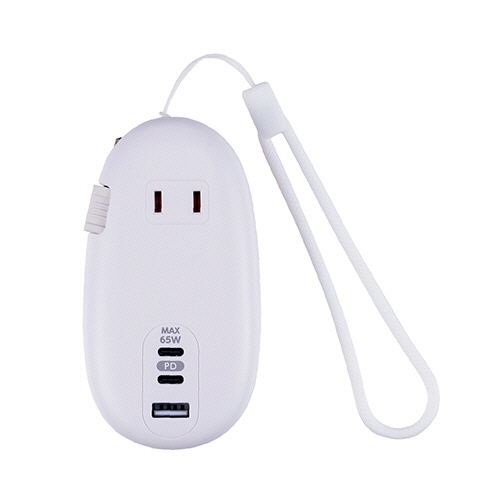 ﾐﾖｼ ﾓﾊﾞｲﾙUSB-ACﾀｯﾌﾟ PD対応 65W ﾎﾜｲﾄ 1個画像