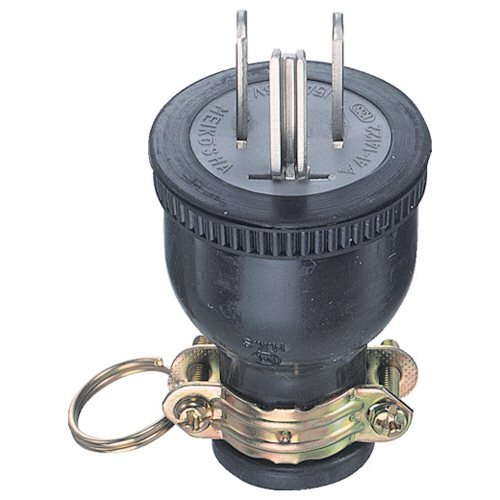 ｺﾞﾑﾌﾟﾗｸﾞ 接地2P15A125V 1個画像