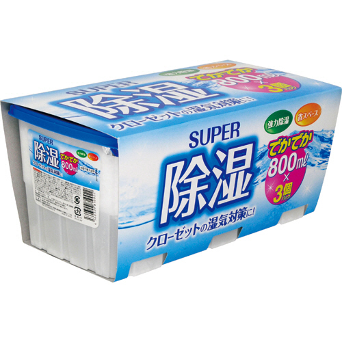 ｱﾄﾞｸﾞｯﾄﾞ 除湿剤 大容量 800mL 1ﾊﾟｯｸ(3個)画像