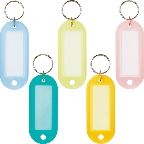 ｷｰﾎﾙﾀﾞｰ名札 ｱｿｰﾄ 5色 1ﾊﾟｯｸ(10個)