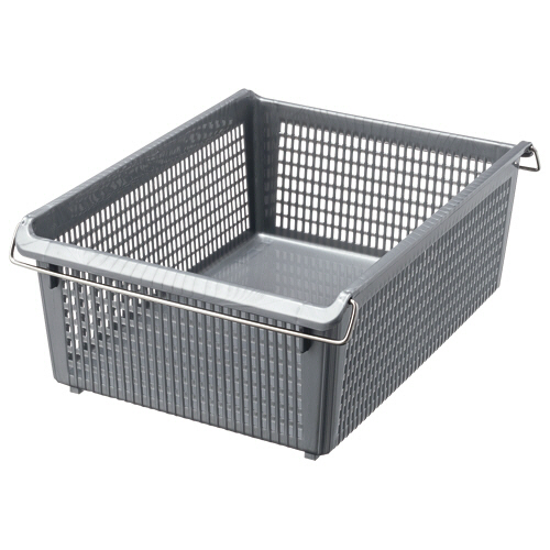 ｽﾀｯｸﾄﾚｰﾒﾀﾙﾊﾝﾄﾞﾙ付 深型小 ｸﾞﾚｰ 1個画像