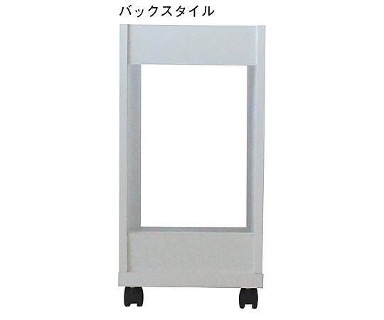 木製デスク下ワゴン スリム 木目が美しいスリムなワゴンが斜めから見える状態