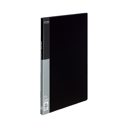 クリヤーブックベーシックＢ４縦２０ポケット黒Ｘ３画像