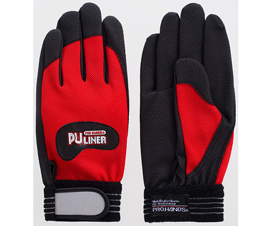 合成皮革手袋 PUライナー アルファ レッド S 1ケース（10双入）画像